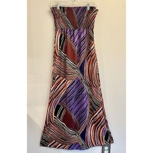 Bui Yah Kah Women’s Sleeveless Tube Striped Maxi Dress – Medium